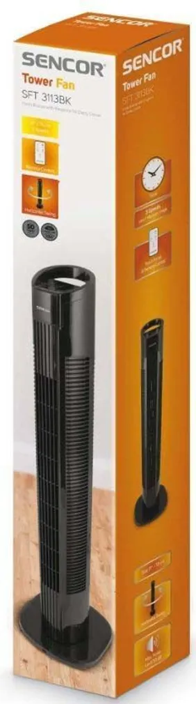 TORNVENTILAATOR SENCOR SFT3113BK 56DB 50W MUST