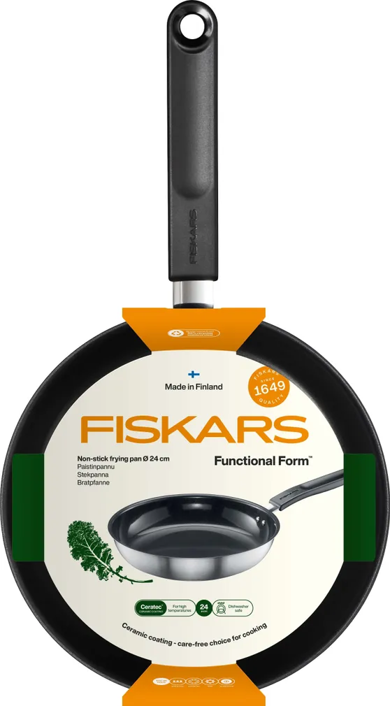 PRAEPANN FISKARS KERAAMILISE KATTEGA 24CM