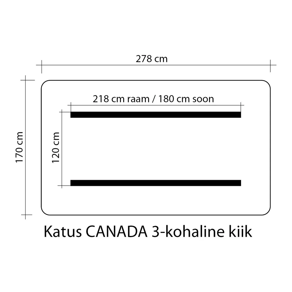 KIIGEKATUS CANADA 170X278CM TUMEROHELINE