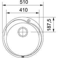 ROOSTEVABA VALAMU RONDA ROX610-41 FRANKE Ø510X180MM SILE