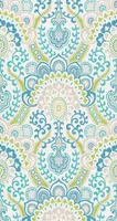 TAPEET DAMASK CREAM/TURQUOISE 10,05X0,53M