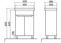 VALAMUKAPP OMEGA 50X38X85CM VALAMUGA VALGE