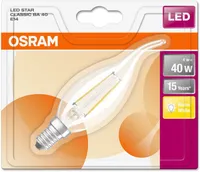 LED LAMP OSRAM LED RETROFIT CLASSIC BA 4W E14 B35 2700K 470LM