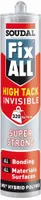 LIIMHERMEETIK SOUDAL FIX ALL HIGH TACK INVISIBLE BELGIA 290ML VÄRVITU