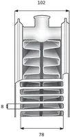 PANEELRADIAATOR PURMO COMPACT PC22 TERAS 1200X450X102MM KÜLGÜHENDUS 1616W