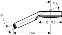 DUŠIOTSIK HANSGROHE CROMETTA 100 1JET V/K