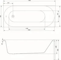 VANN CERSANIT OCTAVIA JALGADEGA 170X70X44CM 