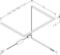 VALAMUKAPI VALGUSTUS KAME 9W 60CM KAME KAPILE