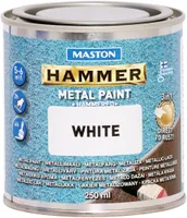 METALLIVÄRV MASTON HAMMER 250ML VASARALAKK VALGE