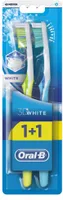 HAMBAHARI ORAL-B 3D WHITE 40 MEDIUM 1+1 TOPELTPAKK