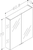 PEEGELKAPP KAME MCDM/60-70/MR 61X13X70CM