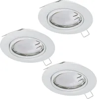 RIPPLAEVALGUSTI EGLO PENETO 3X5W LED 400LM 3000K Ø87MM VALGE