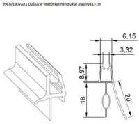 DUŠIUKSE VEETÕKKETIHEND 5-6MM KLAASILE 1M