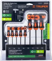 T-SABAGA KRUVIKEERAJATE KOMPLEKT TRUPER TORX T9-T40 8-OSALINE