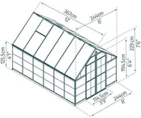 KASVUHOONE BALANCE 8,9M² HALL