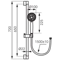 DUŠISEGISTI FERRO HORN 3 N370BL-B, MUST