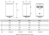 BOILER MIDEA LUME 100 VERT 100L 1500W Wi-Fi