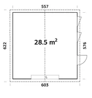 GARAAŽ PALMAKO ANDRE 28,5M² SEKTSIOONUKSEGA