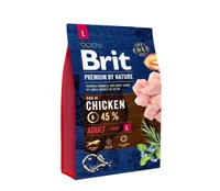 KUIVTOIT BRIT PREMIUM BY NATURE TÄISKASVANUD KOERTELE L 3KG