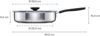 SAUTÉ PANN FISKARS KERAAMILISE KATTEGA 26CM