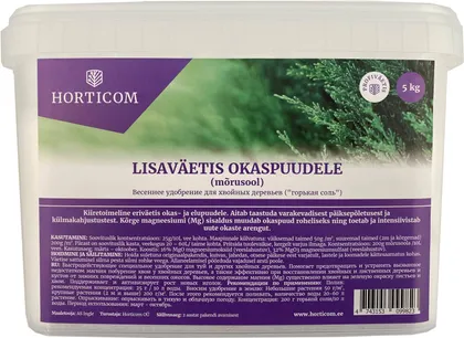 LISAVÄETIS HORTICOM OKASPUUDELE KEVADINE MÕRUSOOL 5KG