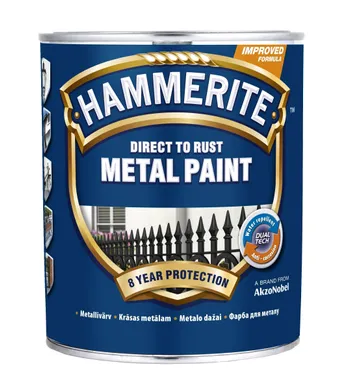 METALLIVÄRV HAMMERITE SMOOTH 5L MUST LÄIKIV