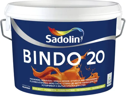 SEINAVÄRV SADOLIN BINDO 20 5L VALGE POOLMATT