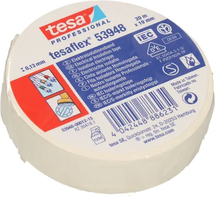 ISOLEER PVC 20MX19MM VALGE TESA