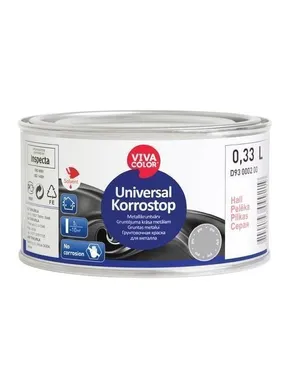 METALLIKRUNTVÄRV VIVACOLOR UNIVERSAL KORROSTOP 0,3L HALL MATT