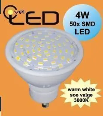 LED LAMP GU10 20-SMD 3,5W 260LM 120° SOE VALGUS