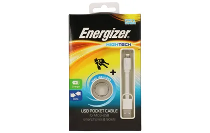 KAABEL POCKET CABLE MICRO-USB VALGE ENERGIZER