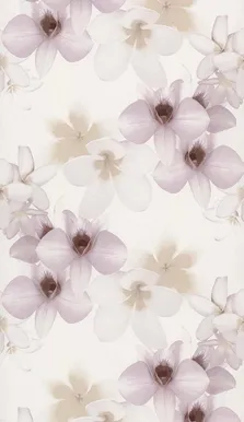 TAPEET TROPICAL FLOWERS SOFT LILAC/CREAM 10,05X0,53M