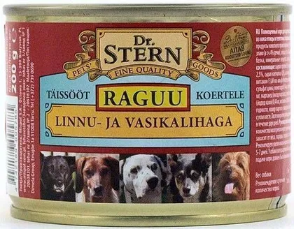 KOERAKONSERV LINNU- JA VASIKALIHA RAGUU DR.STERN