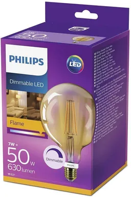 LED LAMP CLASSIC 7 - 50W G120 E27 2000K GOLD PHILIPS