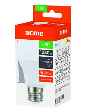 LED LAMP 12W A60 2700K 1050LM ACME