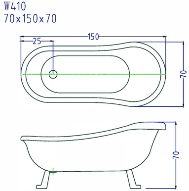 VANN W410 150X70CM