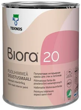 SEINAVÄRV TEKNOS BIORA 20 0,9L VALGE POOLMATT