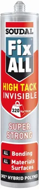 LIIMHERMEETIK SOUDAL FIX ALL HIGH TACK INVISIBLE BELGIA 290ML VÄRVITU