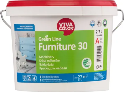 MÖÖBLIVÄRV VIVACOLOR GREEN LINE FURNITURE 30 2,7L VALGE POOLMATT