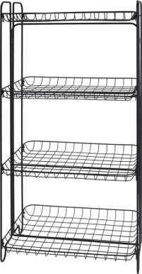 RIIUL 4-NE METALLIST MUST 49X33X92CM 