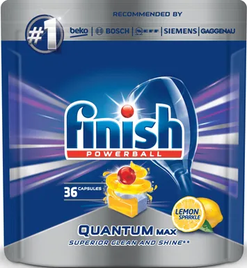 NÕUDEPESUTABLETID FINISH QUANTUM MAX 36 TABLETTI LEMON