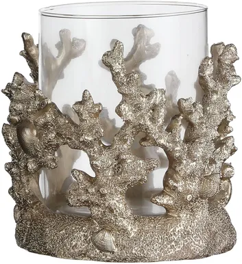 KÜÜNLAALUS SEASSPRING CORAL Ø14,5X15CM CHAMPAGNE