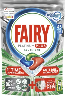 NÕUDEPESMASINA KAPSLID FAIRY PLATINUM PLUS QUICK WASH 45TK