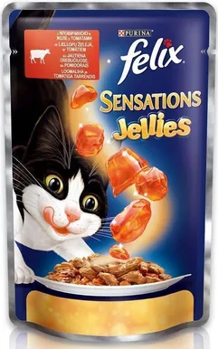 LEMMIKLOOMA KIISUEINE FELIX SENSATIONS JELLIES LOOMALIHA 100G