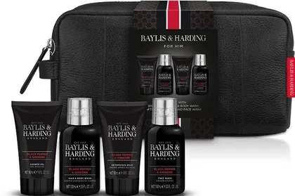 KINKEKOMPLEKT BAYLIS&HARDING KOSMEETIKAKOTT SIGNATURE BLACK PEPPER 4-OSALINE