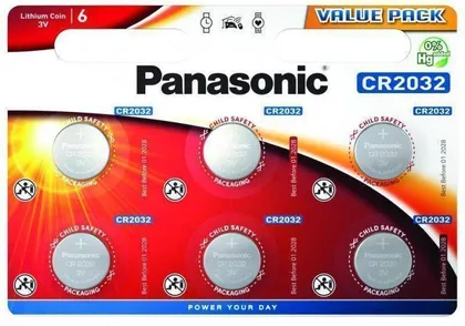 PATAREI PANASONIC CR2032 6TK PAKIS