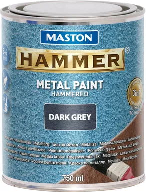 METALLIVÄRV MASTON HAMMER 750ML VASARALAKK TUMEHALL