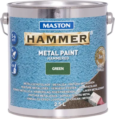 METALLIVÄRV MASTON HAMMER 2,5L VASARALAKK ROHELINE