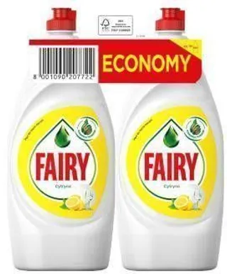 NÕUDEPESUVAHEND FAIRY LEMON 2X900ML