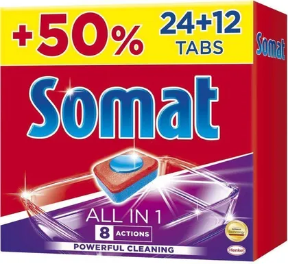 NÕUDEPESUMASINA TABLETID SOMAT ALL IN ONE 36TK PAKIS